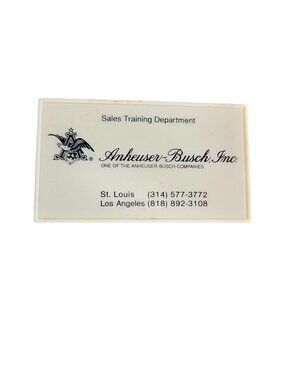 Anheuser Busch Beer Barlow Advertising Promotional Tape Measure Vintage